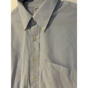 Brooks Brothers‎ Mens Blue 1818 Long Sleeve Button Up Shirt Sz 16.5-2/3 Cotton
